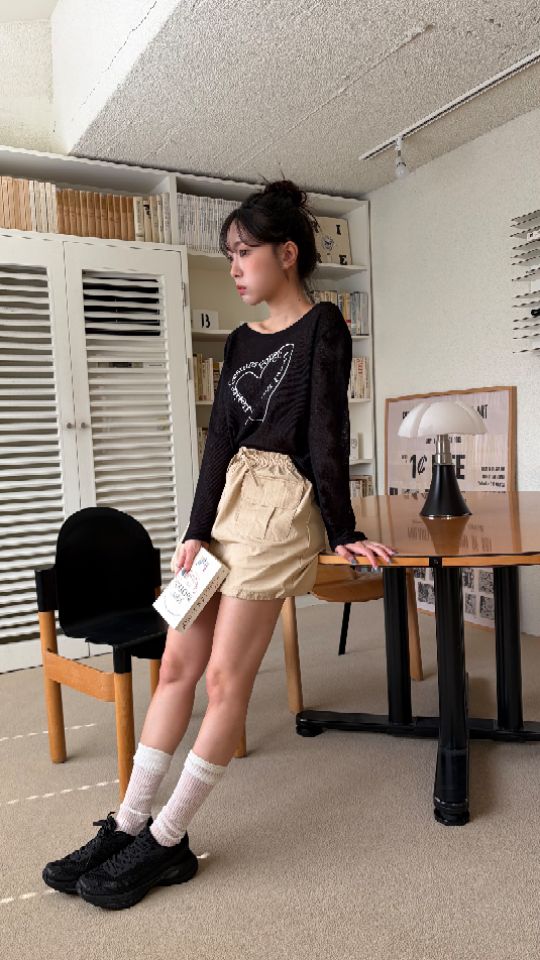 HEY/TO SEWING韓國代購女裝新品熱賣職業人氣推薦短裙口袋BY HEY/TO SEWING短裙