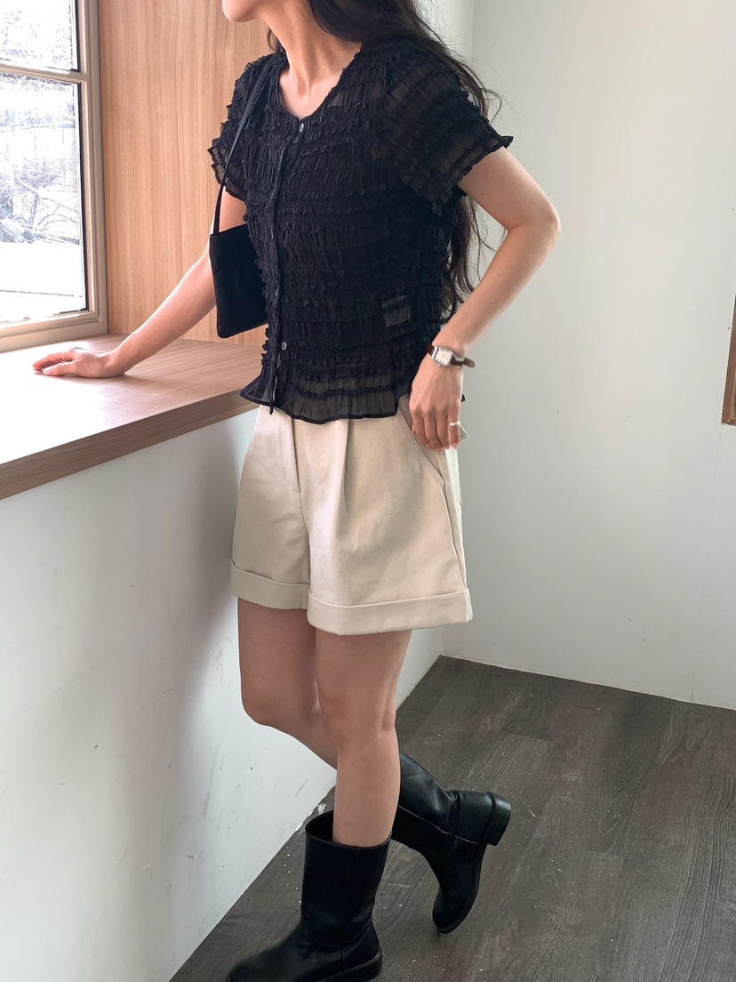 BLEECKER韓國代購女裝新款時尚休閑推薦人氣職業襯衫蕾絲衫BLEECKER襯衫/蕾絲衫