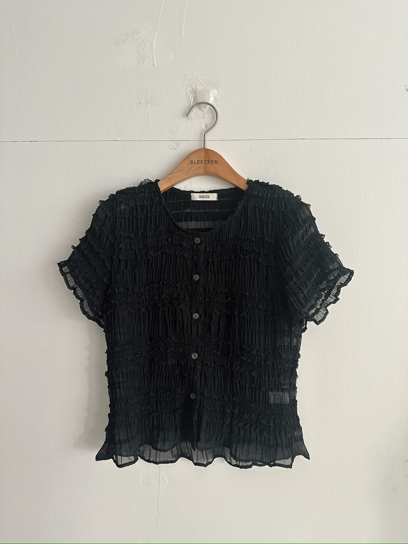 BLEECKER韓國代購女裝新款時尚休閑推薦人氣職業襯衫蕾絲衫BLEECKER襯衫/蕾絲衫圖色2