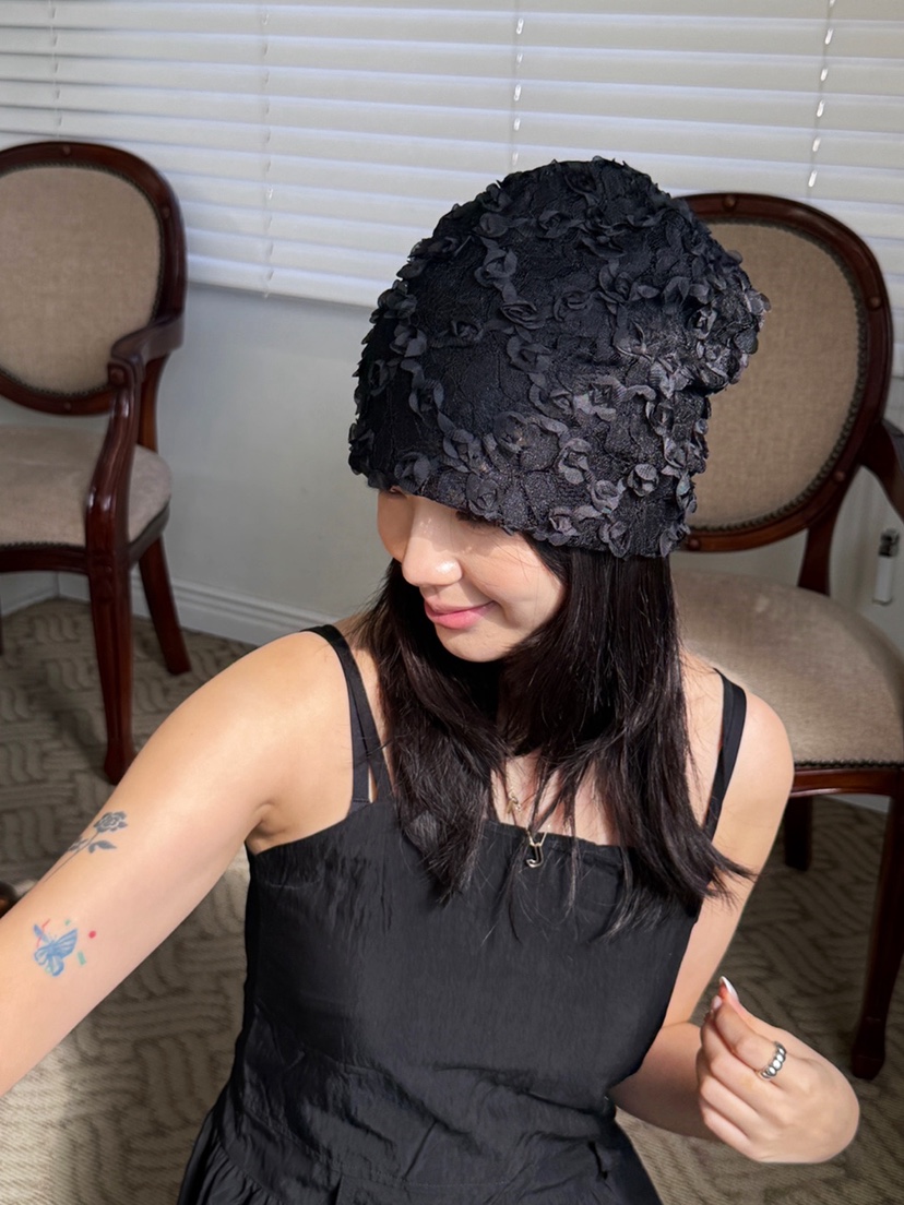 NICEALICE韓國東大門直郵女士新款人氣職業休閑帽子花朵蕾絲NICEALICE帽子