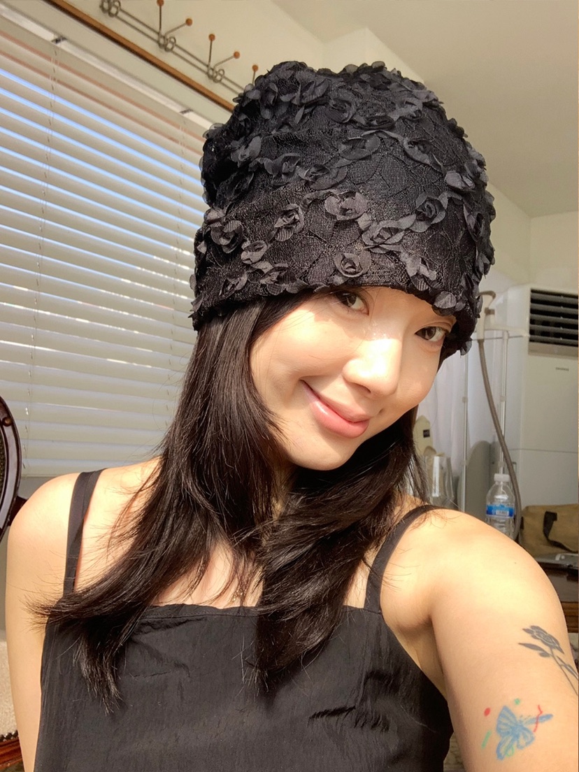 NICEALICE韓國東大門直郵女士新款人氣職業休閑帽子花朵蕾絲NICEALICE帽子