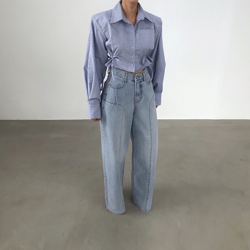 2TWO MOON韓國代購女士新品推薦熱賣時尚襯衫蕾絲衫短款2TWO MOON襯衫/蕾絲衫