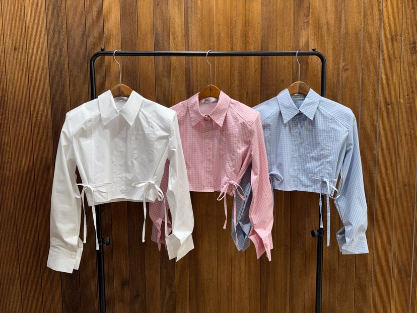 2TWO MOON韓國代購女士新品推薦熱賣時尚襯衫蕾絲衫短款2TWO MOON襯衫/蕾絲衫