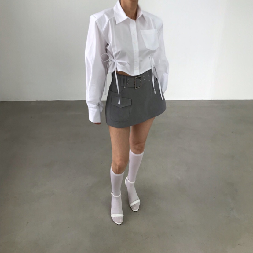 2TWO MOON韓國代購女士新品推薦熱賣時尚襯衫蕾絲衫短款2TWO MOON襯衫/蕾絲衫圖色2