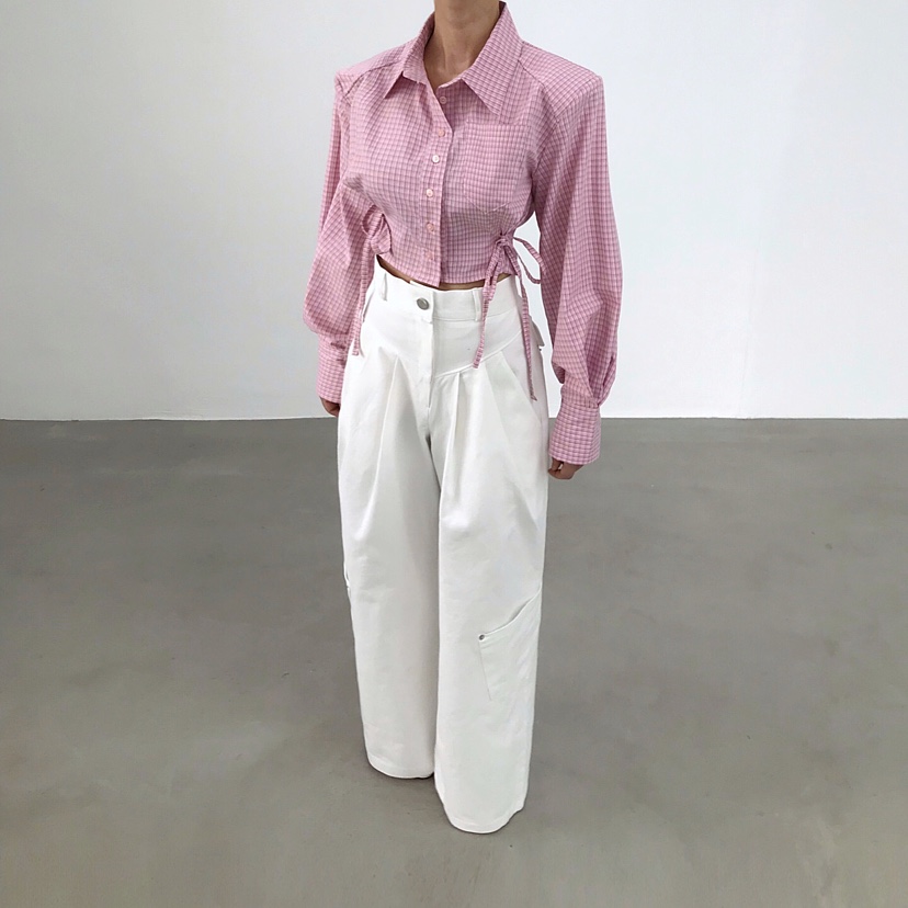 2TWO MOON韓國代購女士新品推薦熱賣時尚襯衫蕾絲衫短款2TWO MOON襯衫/蕾絲衫圖色3