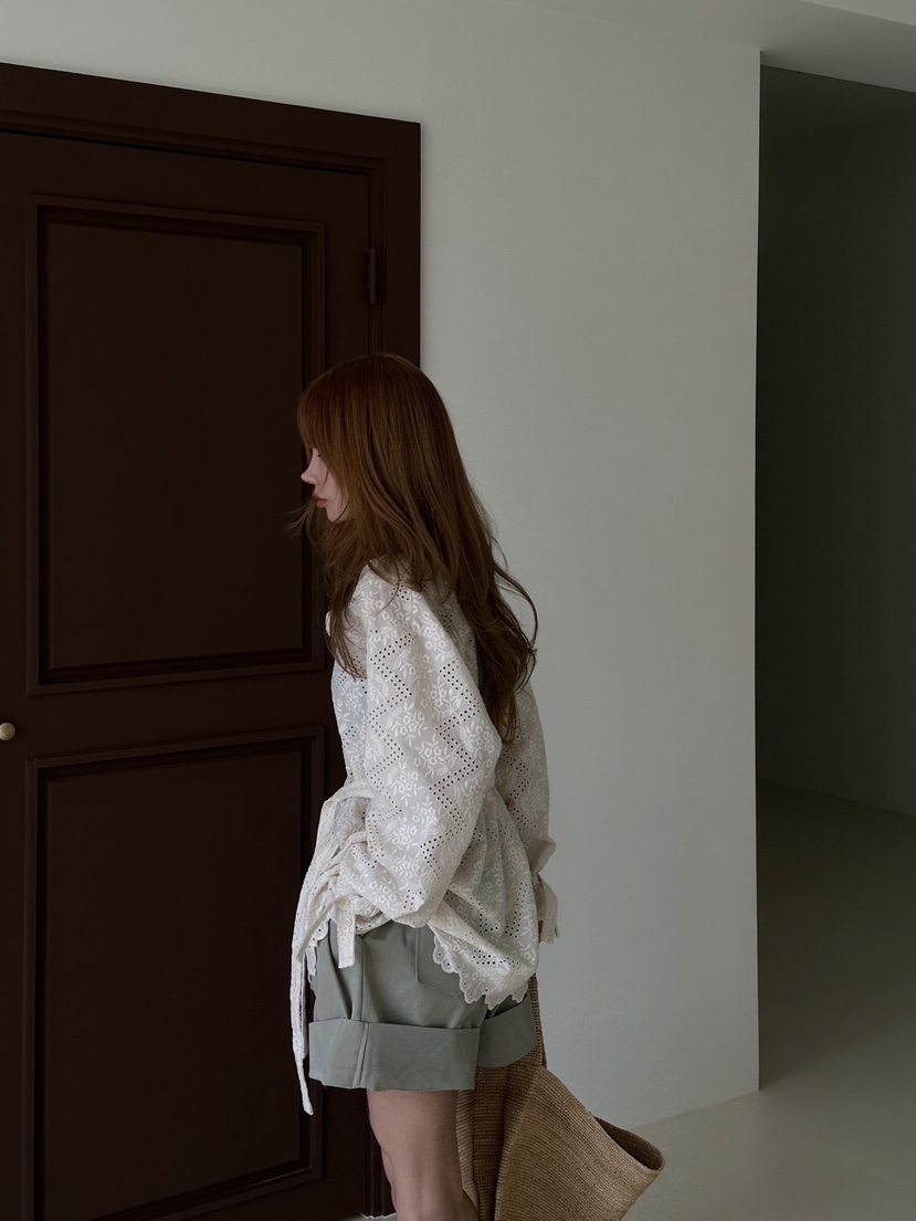 ZEROZERO韓國東大門代購女裝新款休閑熱賣襯衫蕾絲衫腰帶ZEROZERO襯衫/蕾絲衫