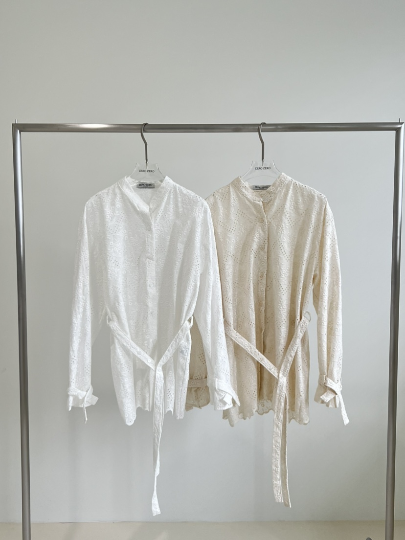 ZEROZERO韓國東大門代購女裝新款休閑熱賣襯衫蕾絲衫腰帶ZEROZERO襯衫/蕾絲衫
