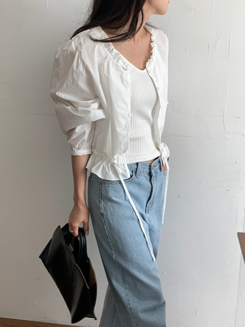 BLEECKER韓國東大門直郵女士新款休閑時尚熱賣襯衫蕾絲衫BLEECKER襯衫/蕾絲衫