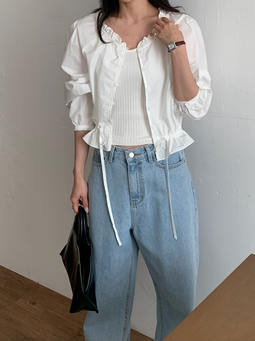 BLEECKER韓國東大門直郵女士新款休閑時尚熱賣襯衫蕾絲衫BLEECKER襯衫/蕾絲衫