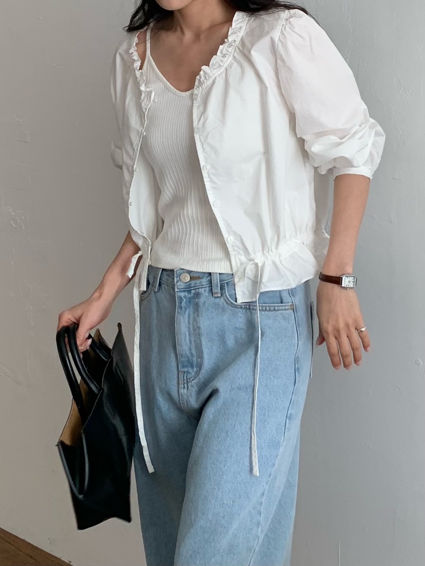 BLEECKER韓國東大門直郵女士新款休閑時尚熱賣襯衫蕾絲衫BLEECKER襯衫/蕾絲衫