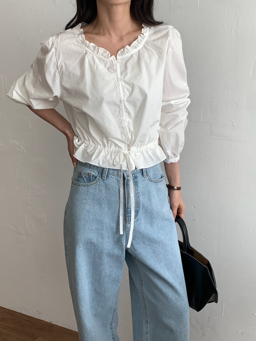 BLEECKER韓國東大門直郵女士新款休閑時尚熱賣襯衫蕾絲衫BLEECKER襯衫/蕾絲衫