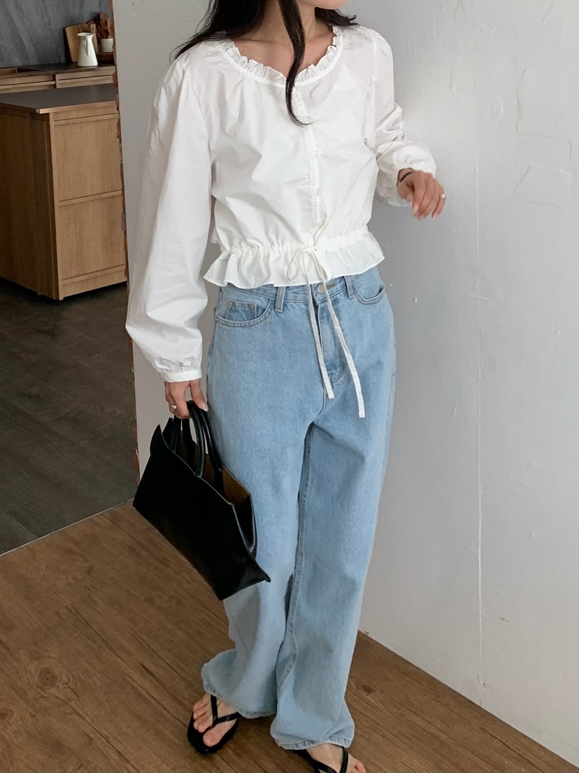 BLEECKER韓國東大門直郵女士新款休閑時尚熱賣襯衫蕾絲衫BLEECKER襯衫/蕾絲衫