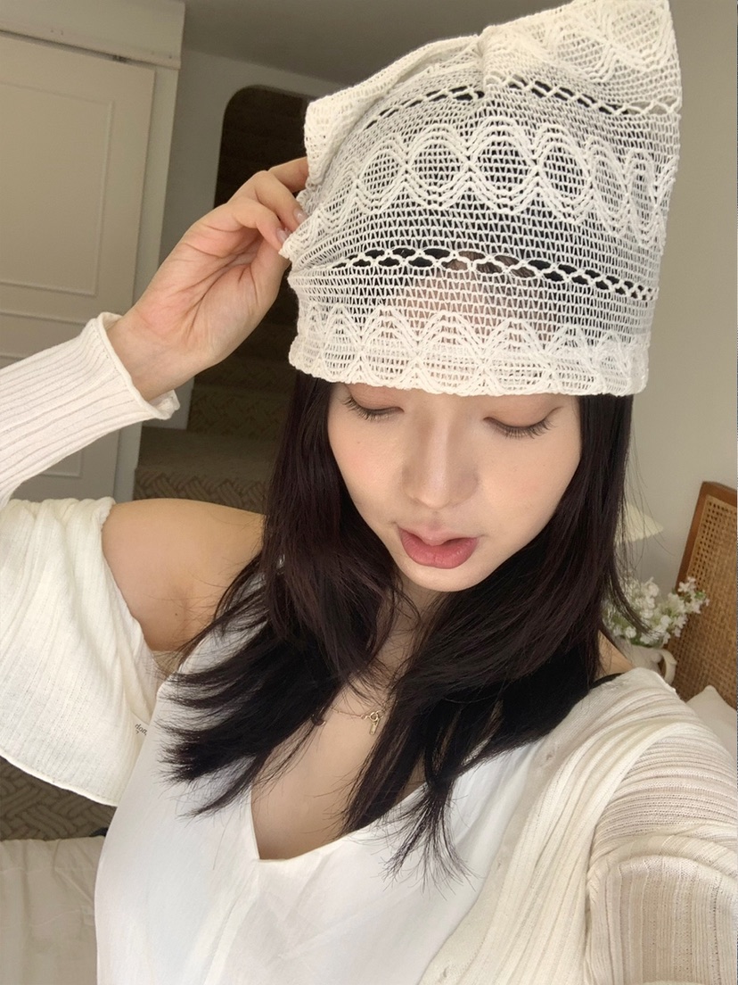 NICEALICE韓國直郵實拍女士新品人氣熱賣休閑時尚帽子蕾絲NICEALICE帽子