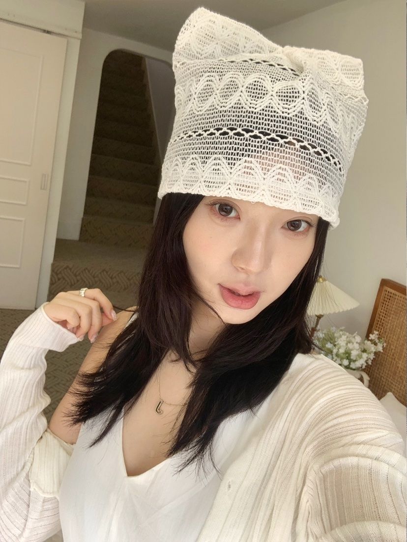 NICEALICE韓國直郵實拍女士新品人氣熱賣休閑時尚帽子蕾絲NICEALICE帽子圖色1