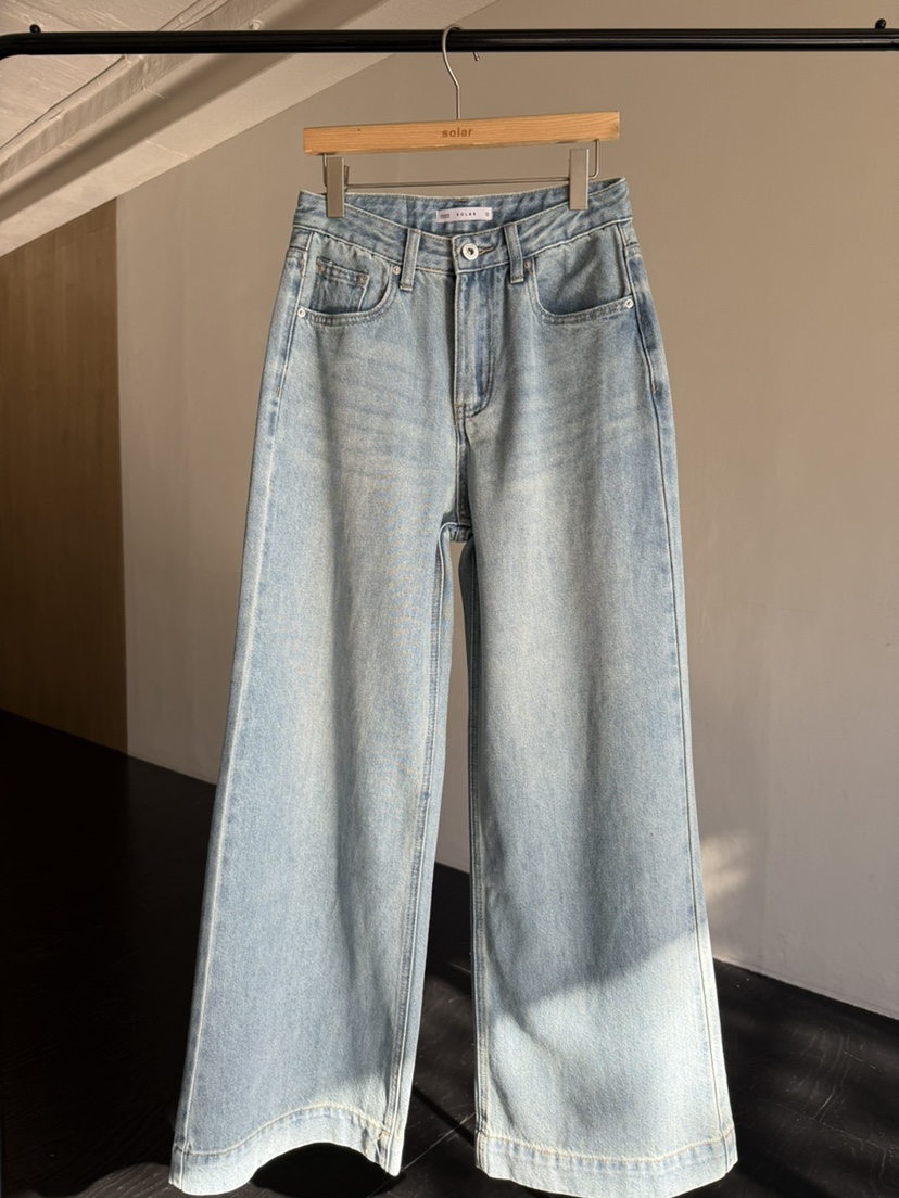 SOLAR韓國直郵實拍女裝新品熱賣人氣職業時尚推薦休閑牛仔褲SOLAR牛仔褲