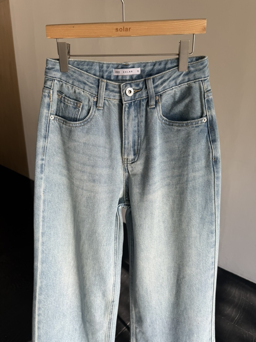 SOLAR韓國直郵實拍女裝新品熱賣人氣職業時尚推薦休閑牛仔褲SOLAR牛仔褲
