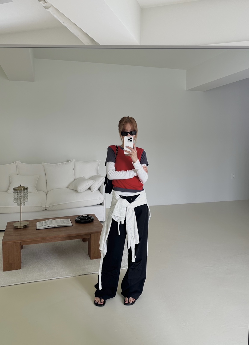 ZEROZERO韓國直郵實拍女裝新款人氣推薦職業長袖T恤假兩件ZEROZERO長袖T恤