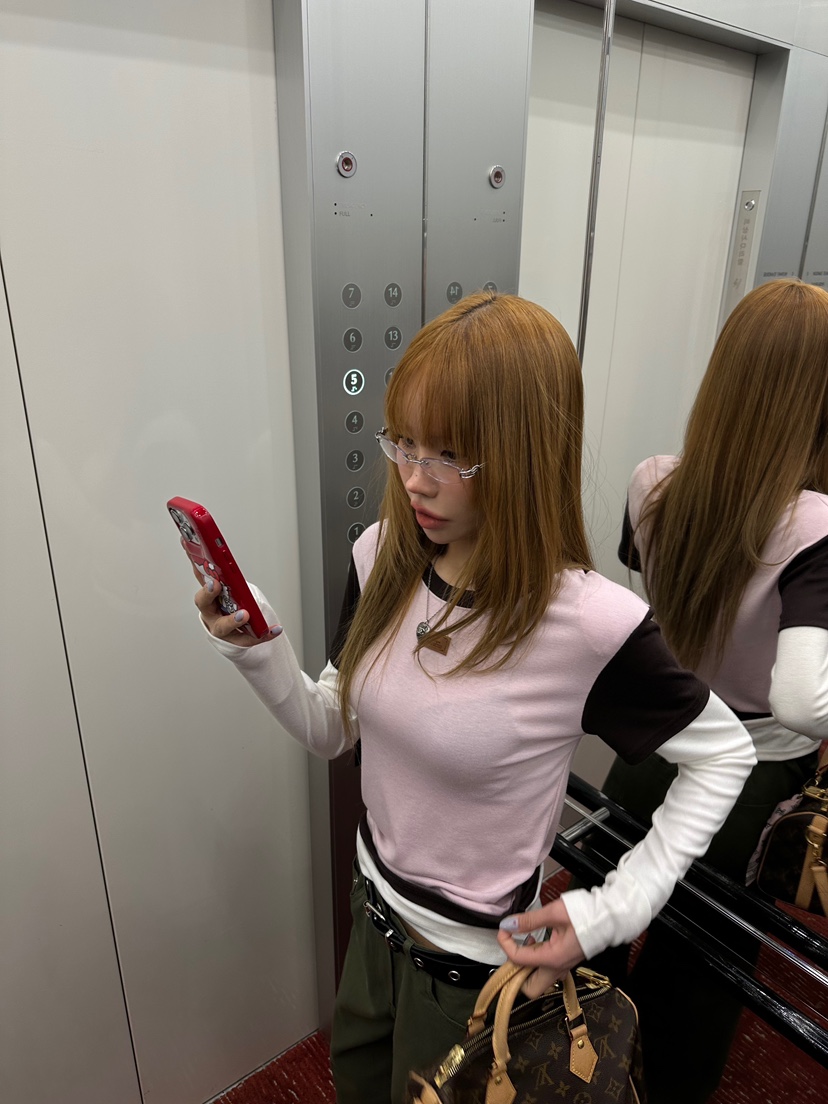 ZEROZERO韓國直郵實拍女裝新款人氣推薦職業長袖T恤假兩件ZEROZERO長袖T恤圖色2