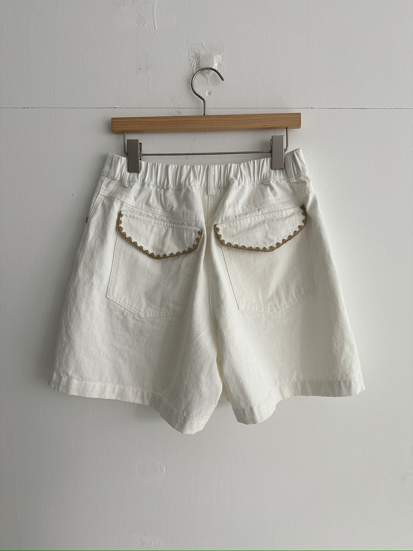 BLEECKER韓國直郵女裝新品26春夏熱賣時尚職業短褲口袋刺繡BLEECKER短褲