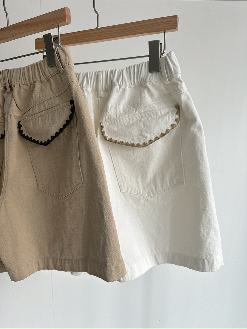 BLEECKER韓國直郵女裝新品26春夏熱賣時尚職業短褲口袋刺繡BLEECKER短褲