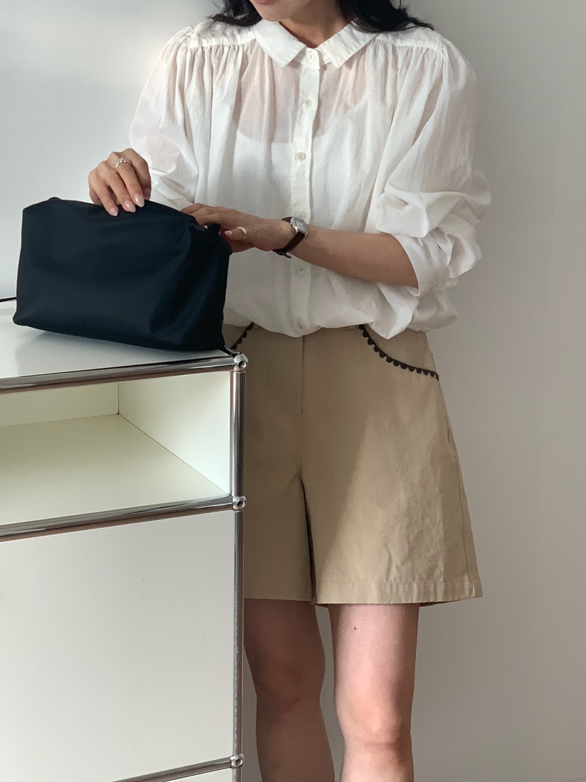 BLEECKER韓國直郵女裝新品26春夏熱賣時尚職業短褲口袋刺繡BLEECKER短褲