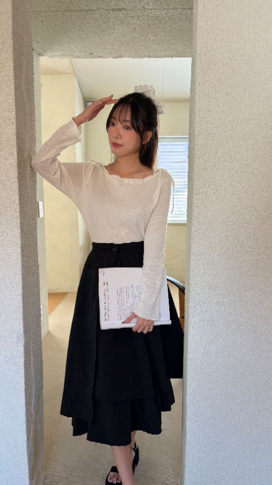 HEY/TO SEWING韓國東大門代購女裝新款休閑時尚長袖T恤BY HEY/TO SEWING長袖T恤