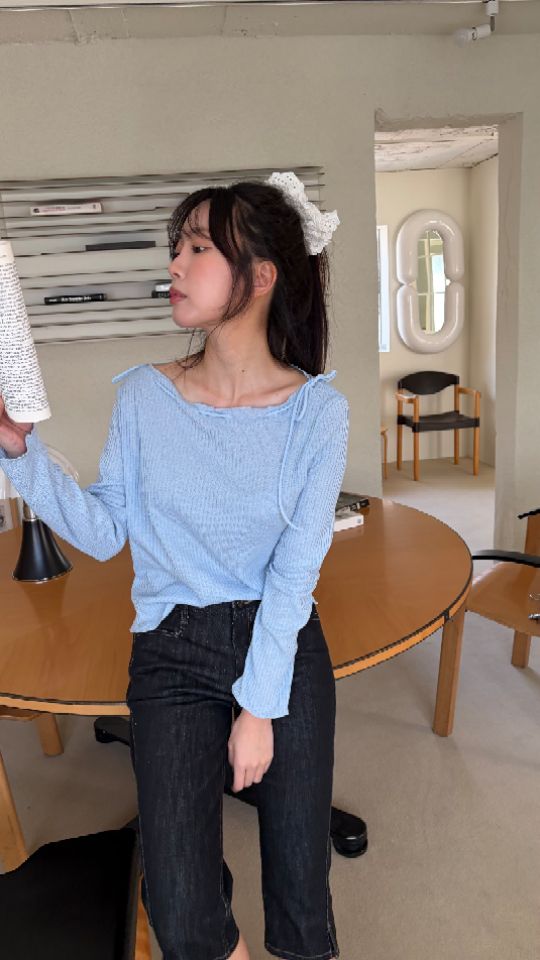 HEY/TO SEWING韓國東大門代購女裝新款休閑時尚長袖T恤BY HEY/TO SEWING長袖T恤