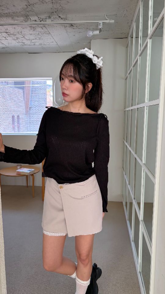 HEY/TO SEWING韓國東大門代購女裝新款休閑時尚長袖T恤BY HEY/TO SEWING長袖T恤圖色1