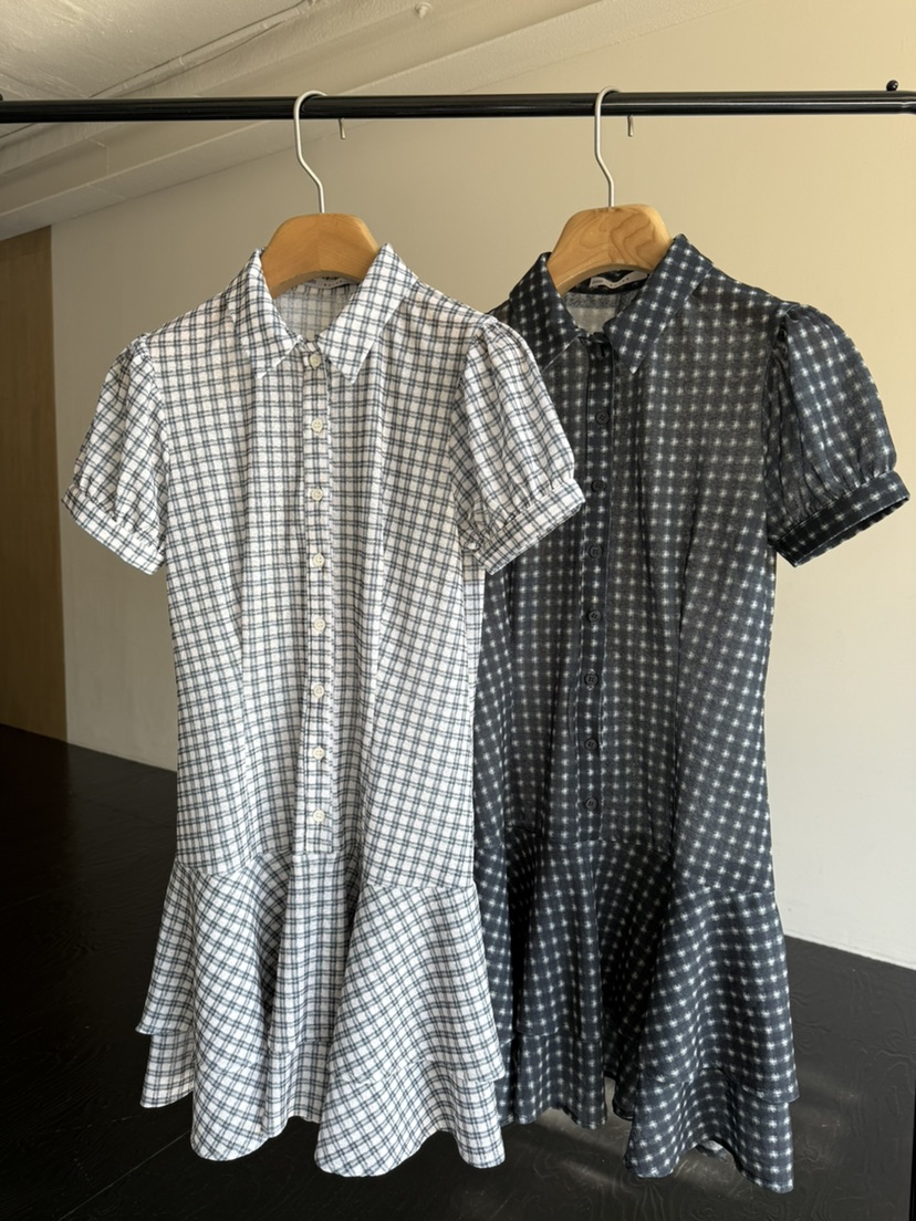 SOLAR韓國代購女士新款休閑熱賣職業推薦26春夏連衣裙格紋SOLAR連衣裙