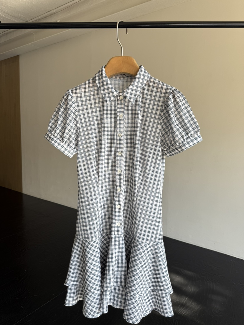 SOLAR韓國代購女士新款休閑熱賣職業推薦26春夏連衣裙格紋SOLAR連衣裙圖色1