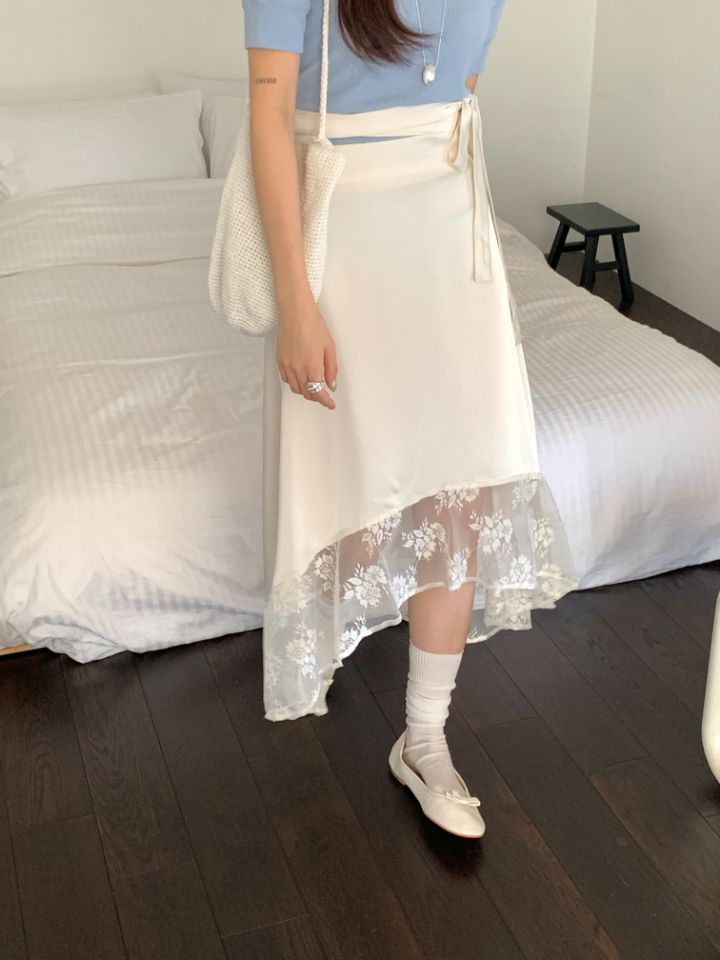 BABY SALON韓國東大門直郵女士新款熱賣時尚職業長裙蕾絲BABY SALON長裙