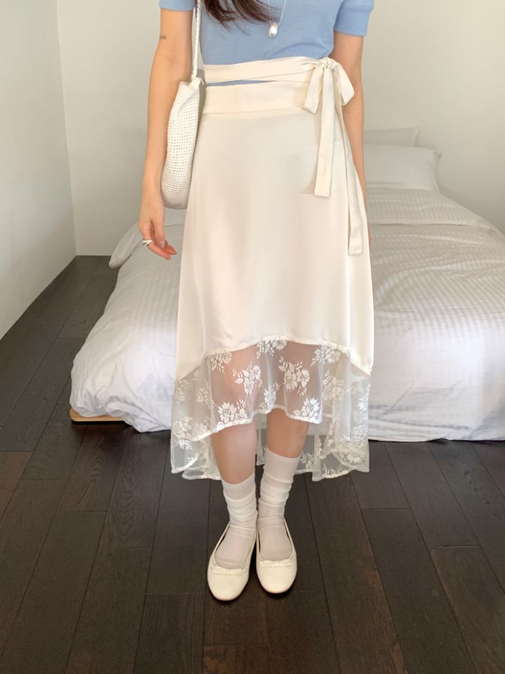 BABY SALON韓國東大門直郵女士新款熱賣時尚職業長裙蕾絲BABY SALON長裙