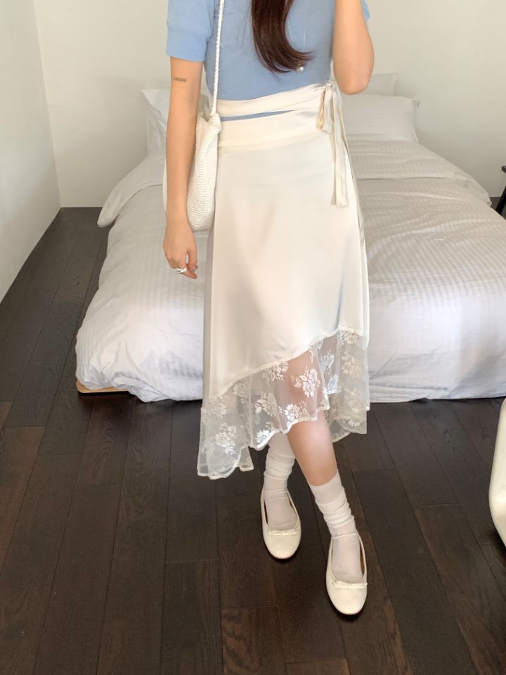 BABY SALON韓國東大門直郵女士新款熱賣時尚職業長裙蕾絲BABY SALON長裙