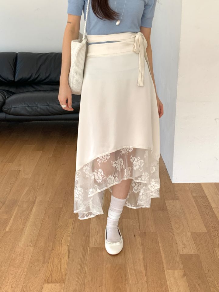 BABY SALON韓國東大門直郵女士新款熱賣時尚職業長裙蕾絲BABY SALON長裙圖色2