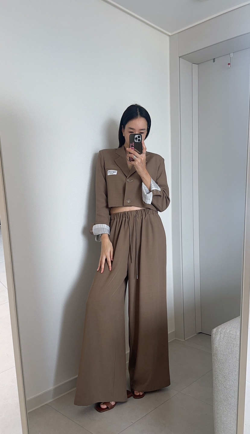 SOUIT韓國東大門代購女士新款熱賣26春夏人氣時尚職業休閑褲SOUIT by mabel-L休閑褲