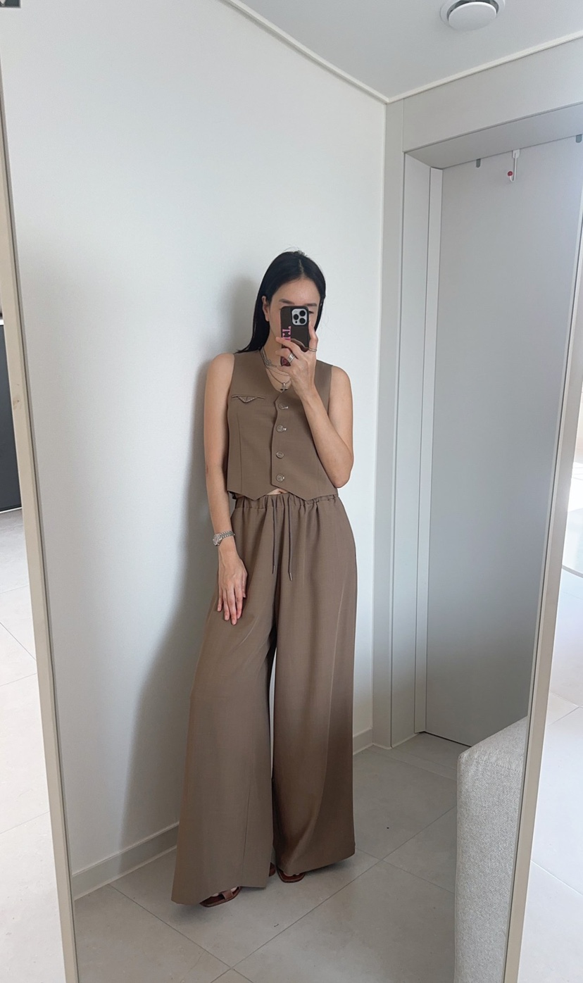 SOUIT韓國東大門代購女士新款熱賣26春夏人氣時尚職業休閑褲SOUIT by mabel-L休閑褲