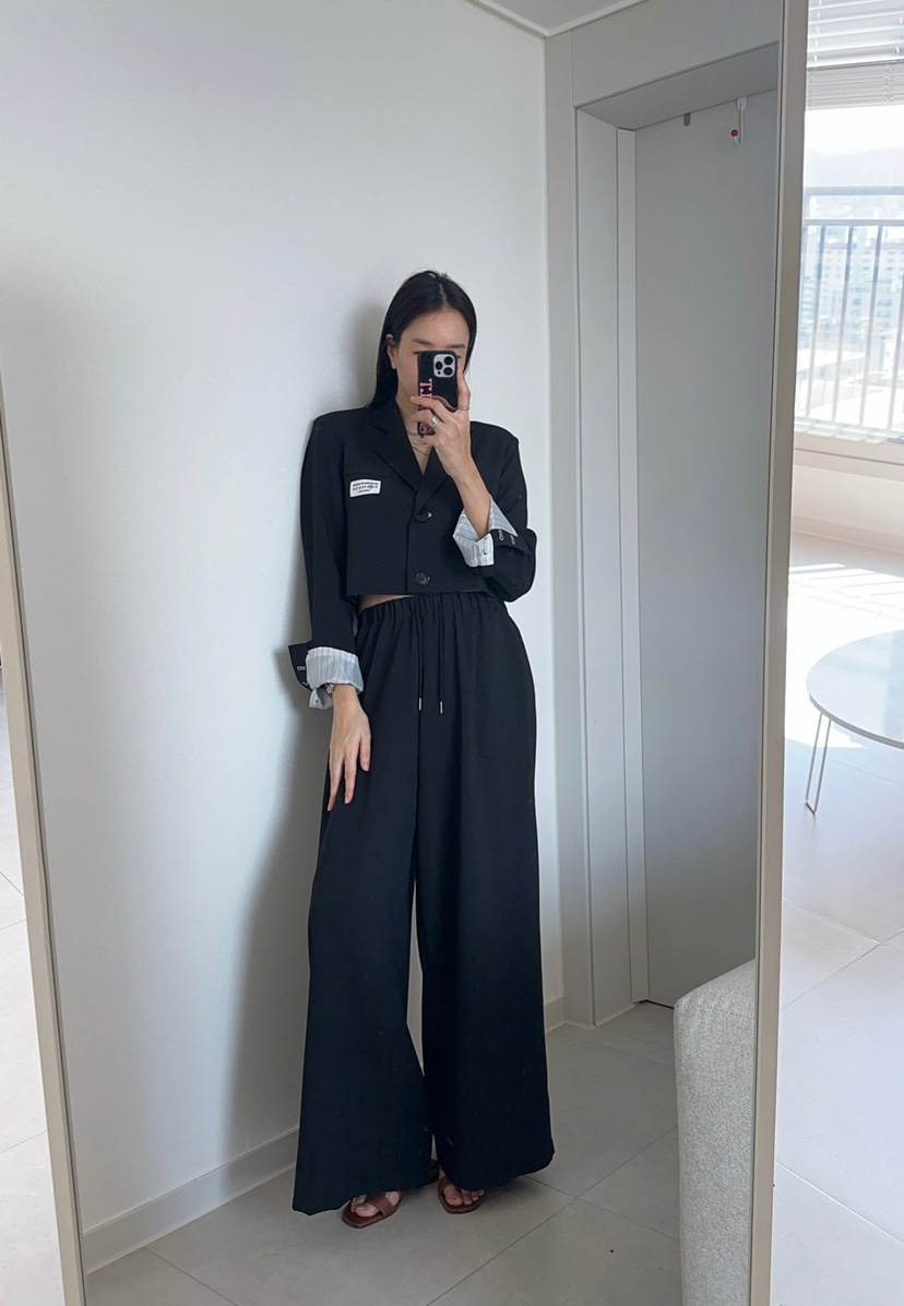 SOUIT韓國東大門代購女士新款熱賣26春夏人氣時尚職業休閑褲SOUIT by mabel-L休閑褲