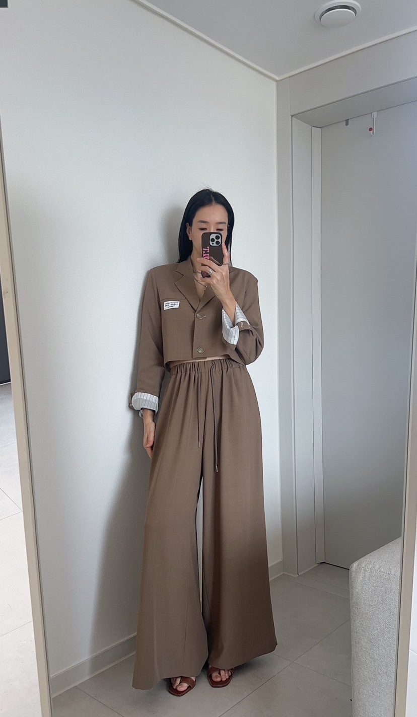 SOUIT韓國東大門代購女士新款熱賣26春夏人氣時尚職業休閑褲SOUIT by mabel-L休閑褲