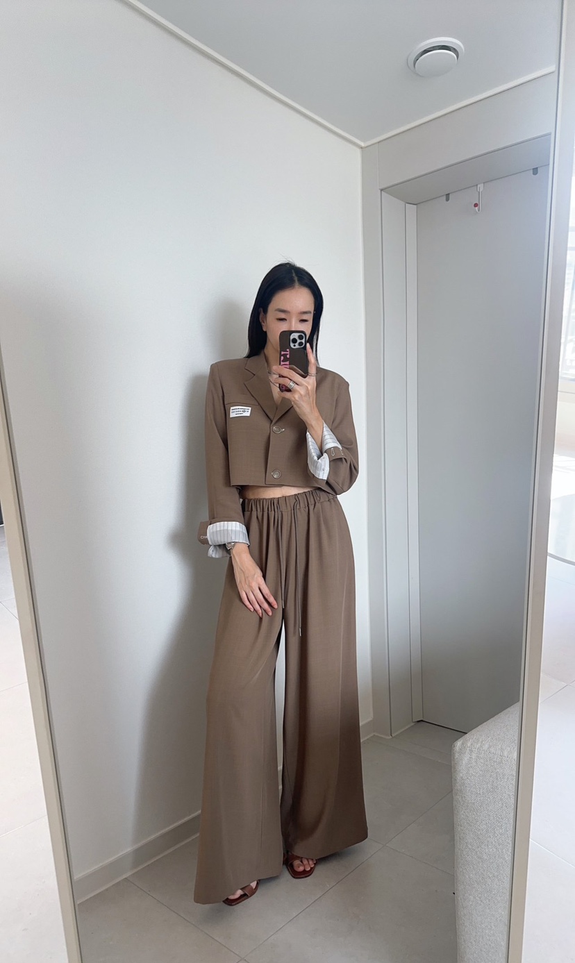 SOUIT韓國東大門代購女士新款熱賣26春夏人氣時尚職業休閑褲SOUIT by mabel-L休閑褲