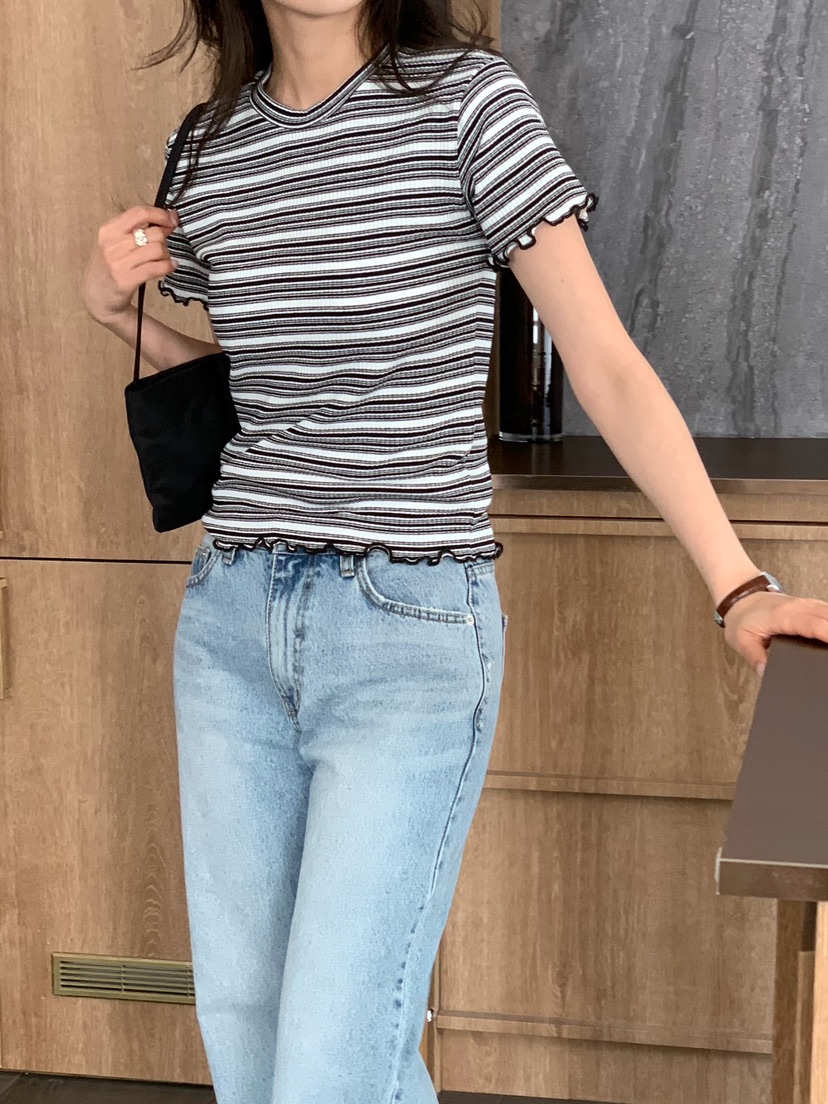 BLEECKER韓國東大門直郵女裝新品休閑職業熱賣人氣26春夏T恤BLEECKERT恤