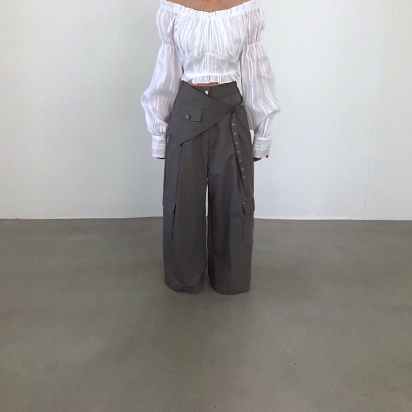 2TWO MOON韓國東大門直郵女裝新款休閑時尚26春夏休閑褲腰帶2TWO MOON休閑褲