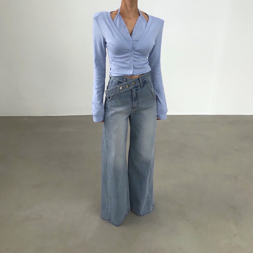 2TWO MOON韓國代購女裝新品時尚推薦人氣長袖T恤雙層開衫2TWO MOON長袖T恤