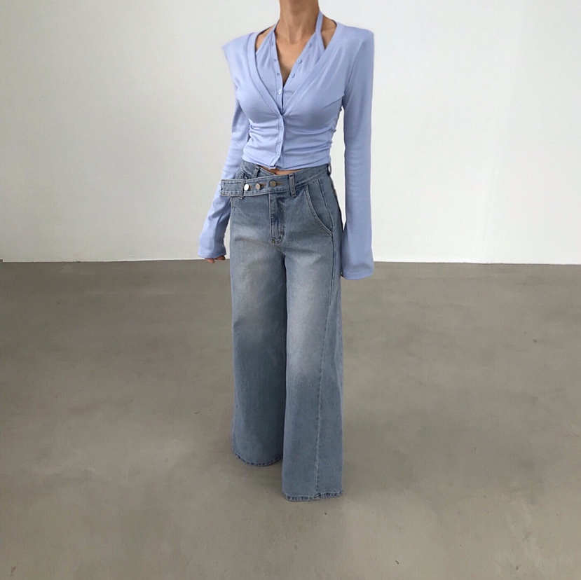 2TWO MOON韓國代購女裝新品時尚推薦人氣長袖T恤雙層開衫2TWO MOON長袖T恤