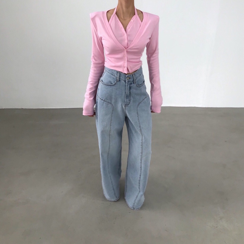 2TWO MOON韓國代購女裝新品時尚推薦人氣長袖T恤雙層開衫2TWO MOON長袖T恤圖色1