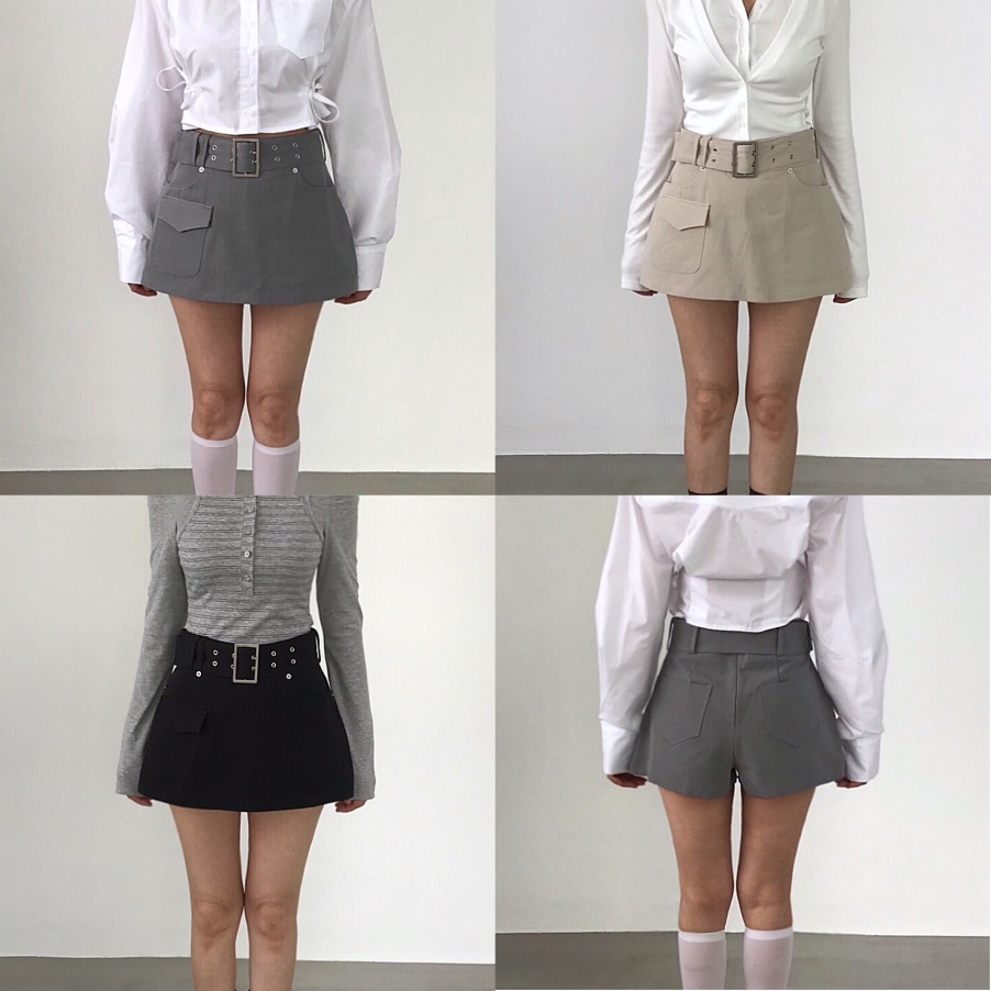 2TWO MOON韓國直郵女裝新品職業人氣推薦時尚裙褲含腰帶2TWO MOON裙褲