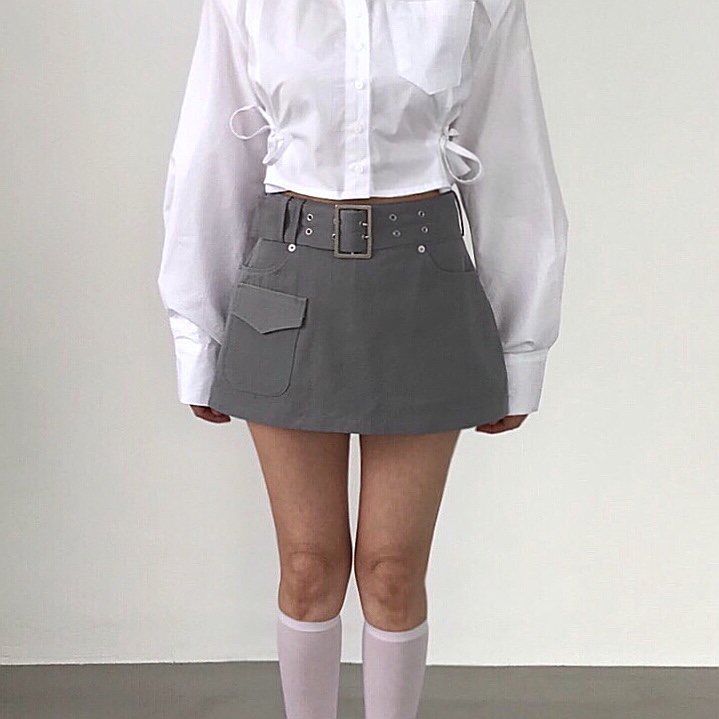 2TWO MOON韓國直郵女裝新品職業人氣推薦時尚裙褲含腰帶2TWO MOON裙褲圖色2