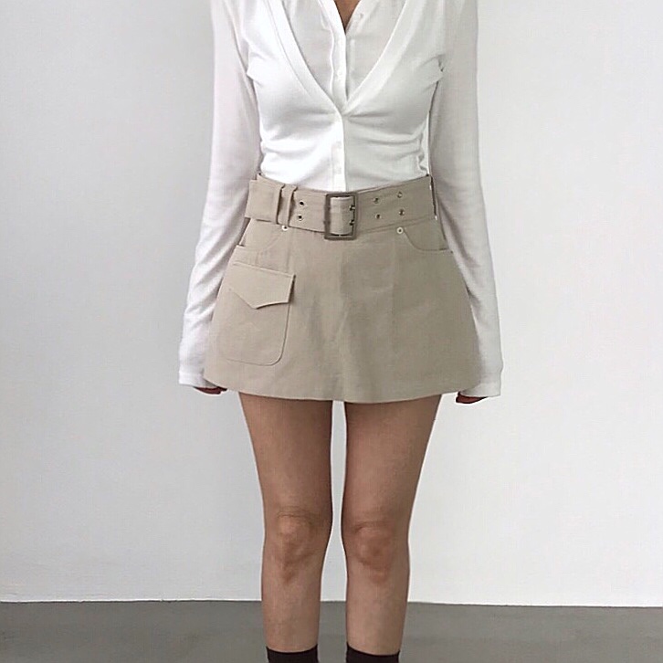 2TWO MOON韓國直郵女裝新品職業人氣推薦時尚裙褲含腰帶2TWO MOON裙褲圖色3