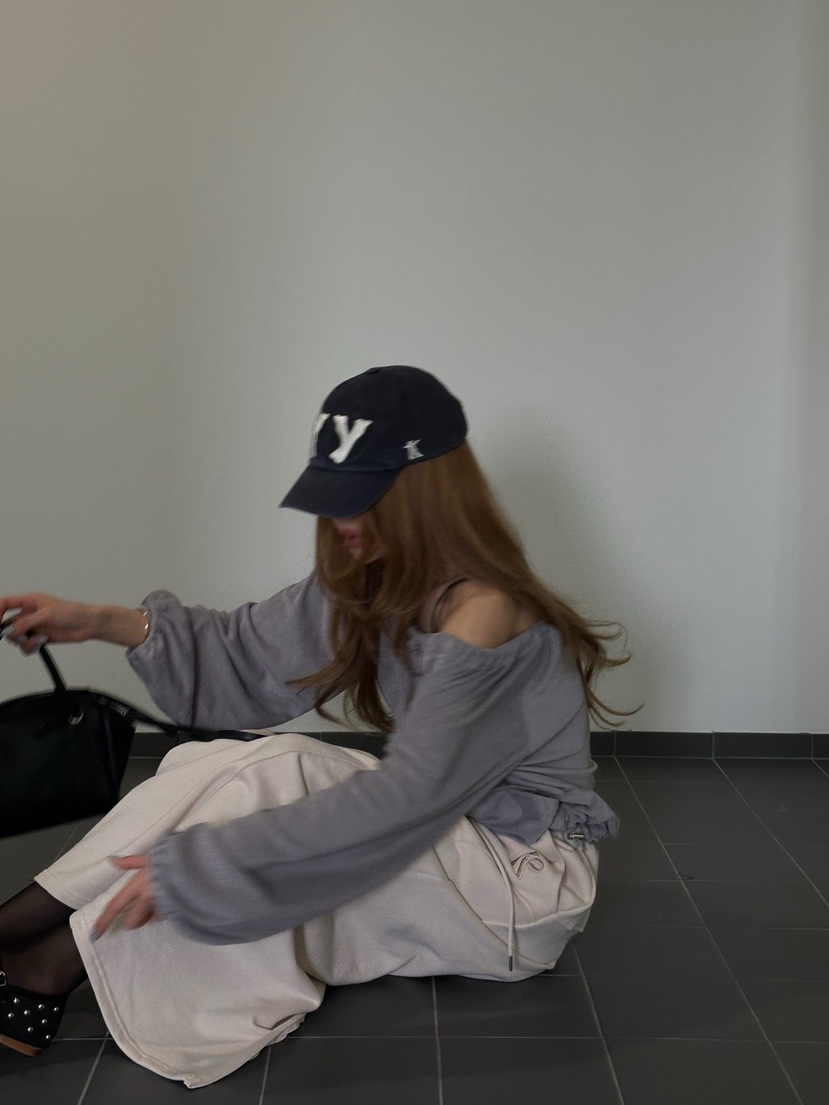 ZEROZERO韓國直郵女裝新款休閑人氣熱賣職業衛衣毛圈布露肩ZEROZERO衛衣