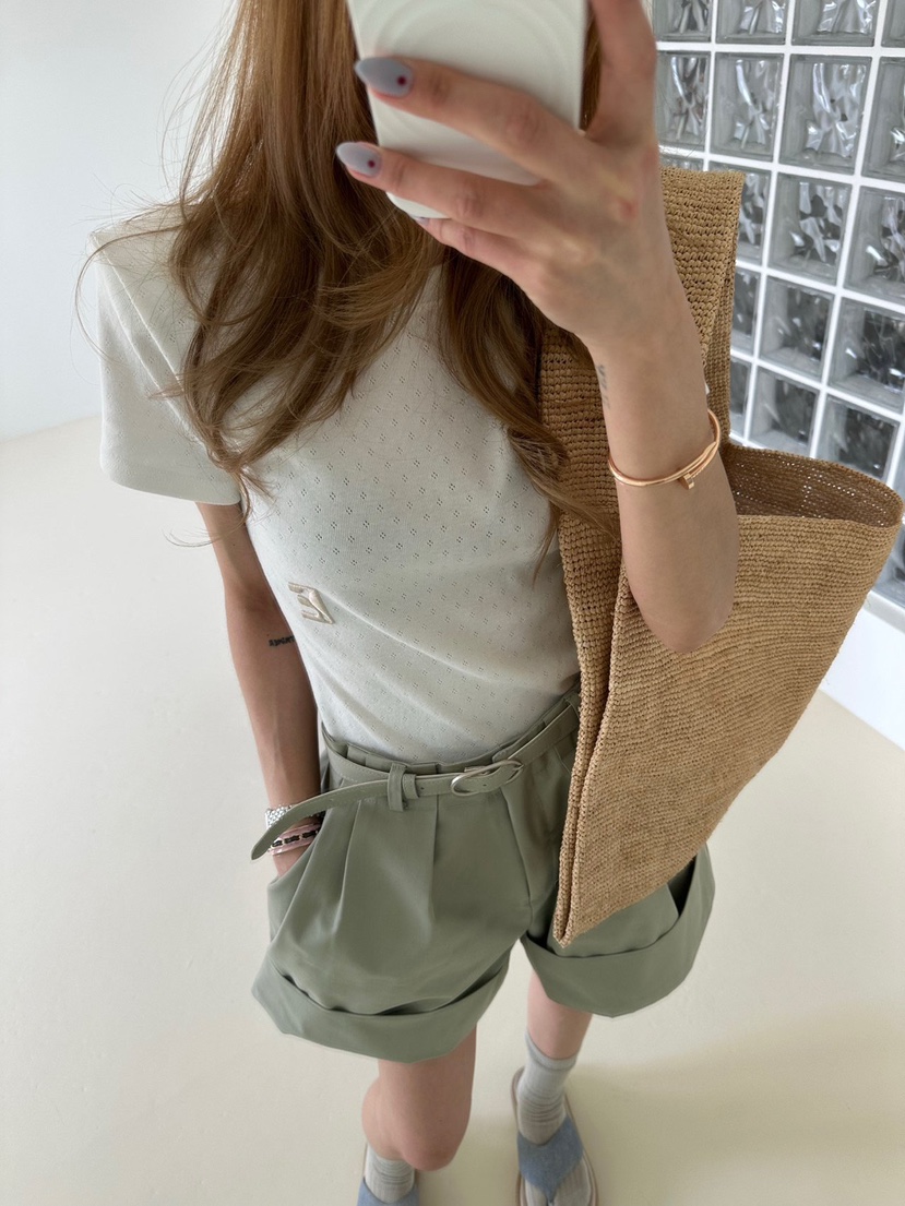 ZEROZERO韓國直郵女裝新品時尚人氣職業休閑26春夏短褲系帶ZEROZERO短褲