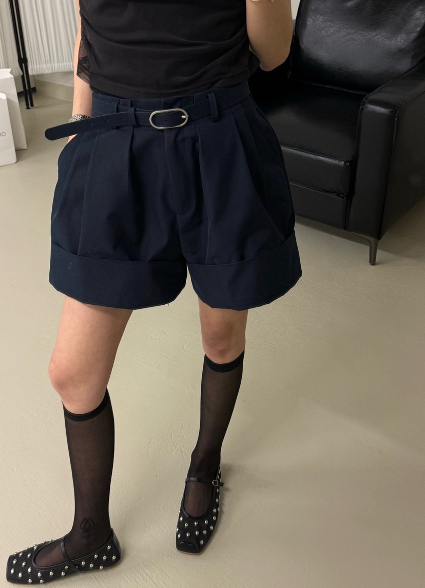 ZEROZERO韓國直郵女裝新品時尚人氣職業休閑26春夏短褲系帶ZEROZERO短褲
